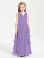 Robes de Demoiselle d'Honneur Junior en Mousseline de Style Boho Tahiti