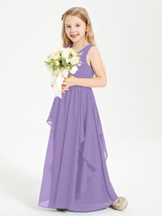 Robes de Demoiselle d'Honneur Junior en Mousseline de Style Boho Tahiti