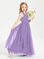 Robes de Demoiselle d'Honneur Junior en Mousseline de Style Boho Tahiti