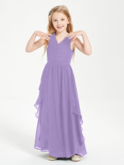 Robes de Demoiselle d'Honneur Junior en Mousseline de Style Boho Tahiti