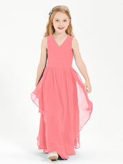 Robes de Demoiselle d'Honneur Junior en Mousseline de Style Boho Pastèque