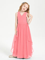 Robes de Demoiselle d'Honneur Junior en Mousseline de Style Boho Pastèque