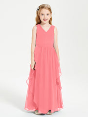 Robes de Demoiselle d'Honneur Junior en Mousseline de Style Boho Pastèque