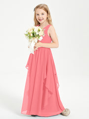 Robes de Demoiselle d'Honneur Junior en Mousseline de Style Boho Pastèque