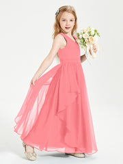 Robes de Demoiselle d'Honneur Junior en Mousseline de Style Boho Pastèque