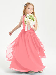 Robes de Demoiselle d'Honneur Junior en Mousseline de Style Boho Pastèque