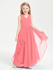 Robes de Demoiselle d'Honneur Junior en Mousseline de Style Boho Pastèque