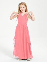 Robes de Demoiselle d'Honneur Junior en Mousseline de Style Boho Pastèque