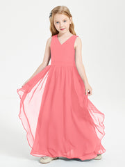 Robes de Demoiselle d'Honneur Junior en Mousseline de Style Boho Pastèque
