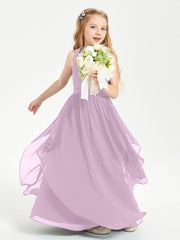 Robes de Demoiselle d'Honneur Junior en Mousseline de Style Boho Glycine