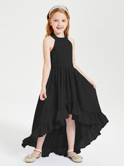 Junior Robes de Demoiselle d'Honneur Boho à la Mode Noir