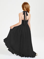 Junior Robes de Demoiselle d'Honneur Boho à la Mode Noir