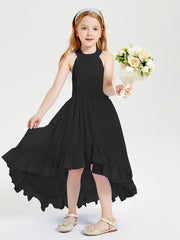 Junior Robes de Demoiselle d'Honneur Boho à la Mode Noir