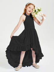 Junior Robes de Demoiselle d'Honneur Boho à la Mode Noir