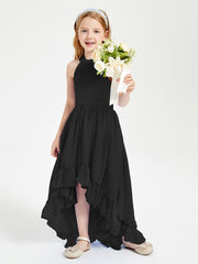 Junior Robes de Demoiselle d'Honneur Boho à la Mode Noir