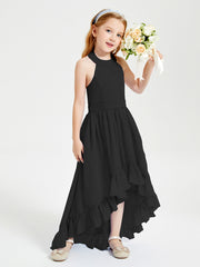 Junior Robes de Demoiselle d'Honneur Boho à la Mode Noir