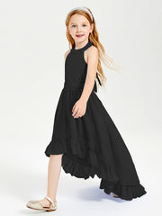 Junior Robes de Demoiselle d'Honneur Boho à la Mode Noir
