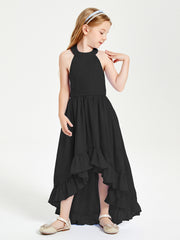 Junior Robes de Demoiselle d'Honneur Boho à la Mode Noir