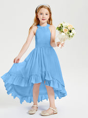 Junior Robes de Demoiselle d'Honneur Boho à la Mode Bleu