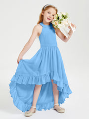Junior Robes de Demoiselle d'Honneur Boho à la Mode Bleu