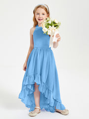 Junior Robes de Demoiselle d'Honneur Boho à la Mode Bleu