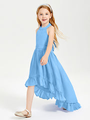 Junior Robes de Demoiselle d'Honneur Boho à la Mode Bleu