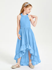 Junior Robes de Demoiselle d'Honneur Boho à la Mode Bleu