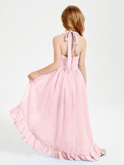 Junior Robes de Demoiselle d'Honneur Boho à la Mode Rose Pâle