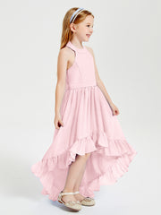 Junior Robes de Demoiselle d'Honneur Boho à la Mode Rose Pâle