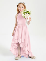 Junior Robes de Demoiselle d'Honneur Boho à la Mode Rose Pâle