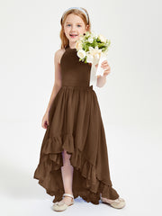 Junior Robes de Demoiselle d'Honneur Boho à la Mode Brun