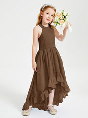 Junior Robes de Demoiselle d'Honneur Boho à la Mode Brun