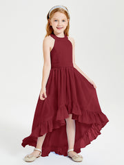 Junior Robes de Demoiselle d'Honneur Boho à la Mode Bordeaux