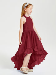 Junior Robes de Demoiselle d'Honneur Boho à la Mode Bordeaux