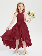 Junior Robes de Demoiselle d'Honneur Boho à la Mode Bordeaux