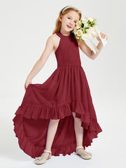 Junior Robes de Demoiselle d'Honneur Boho à la Mode Bordeaux