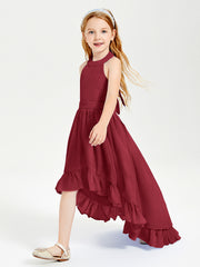 Junior Robes de Demoiselle d'Honneur Boho à la Mode Bordeaux