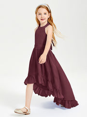 Junior Robes de Demoiselle d'Honneur Boho à la Mode Cabernet