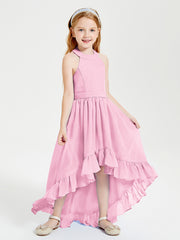 Junior Robes de Demoiselle d'Honneur Boho à la Mode Rose Bonbon