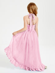 Junior Robes de Demoiselle d'Honneur Boho à la Mode Rose Bonbon