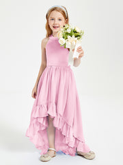 Junior Robes de Demoiselle d'Honneur Boho à la Mode Rose Bonbon