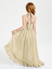 Junior Robes de Demoiselle d'Honneur Boho à la Mode Champagne