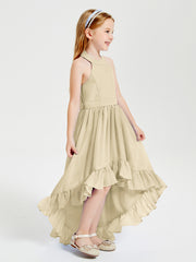 Junior Robes de Demoiselle d'Honneur Boho à la Mode Champagne