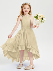 Junior Robes de Demoiselle d'Honneur Boho à la Mode Champagne
