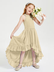 Junior Robes de Demoiselle d'Honneur Boho à la Mode Champagne