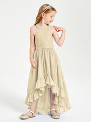 Junior Robes de Demoiselle d'Honneur Boho à la Mode Champagne