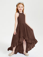 Junior Robes de Demoiselle d'Honneur Boho à la Mode Chocolat