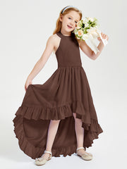 Junior Robes de Demoiselle d'Honneur Boho à la Mode Chocolat