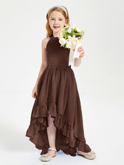 Junior Robes de Demoiselle d'Honneur Boho à la Mode Chocolat