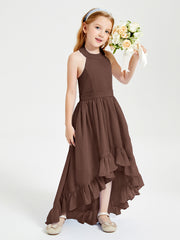 Junior Robes de Demoiselle d'Honneur Boho à la Mode Chocolat